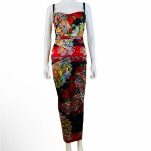 Dolce & Gabbana 1998 dragon corset bustier dress set